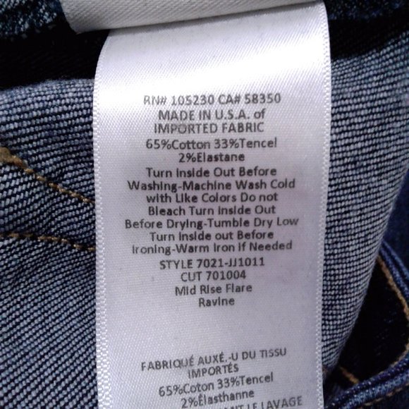 JOIE Mid Rise Flare Ravine Wash Jeans Size 26 - Picture 5 of 6